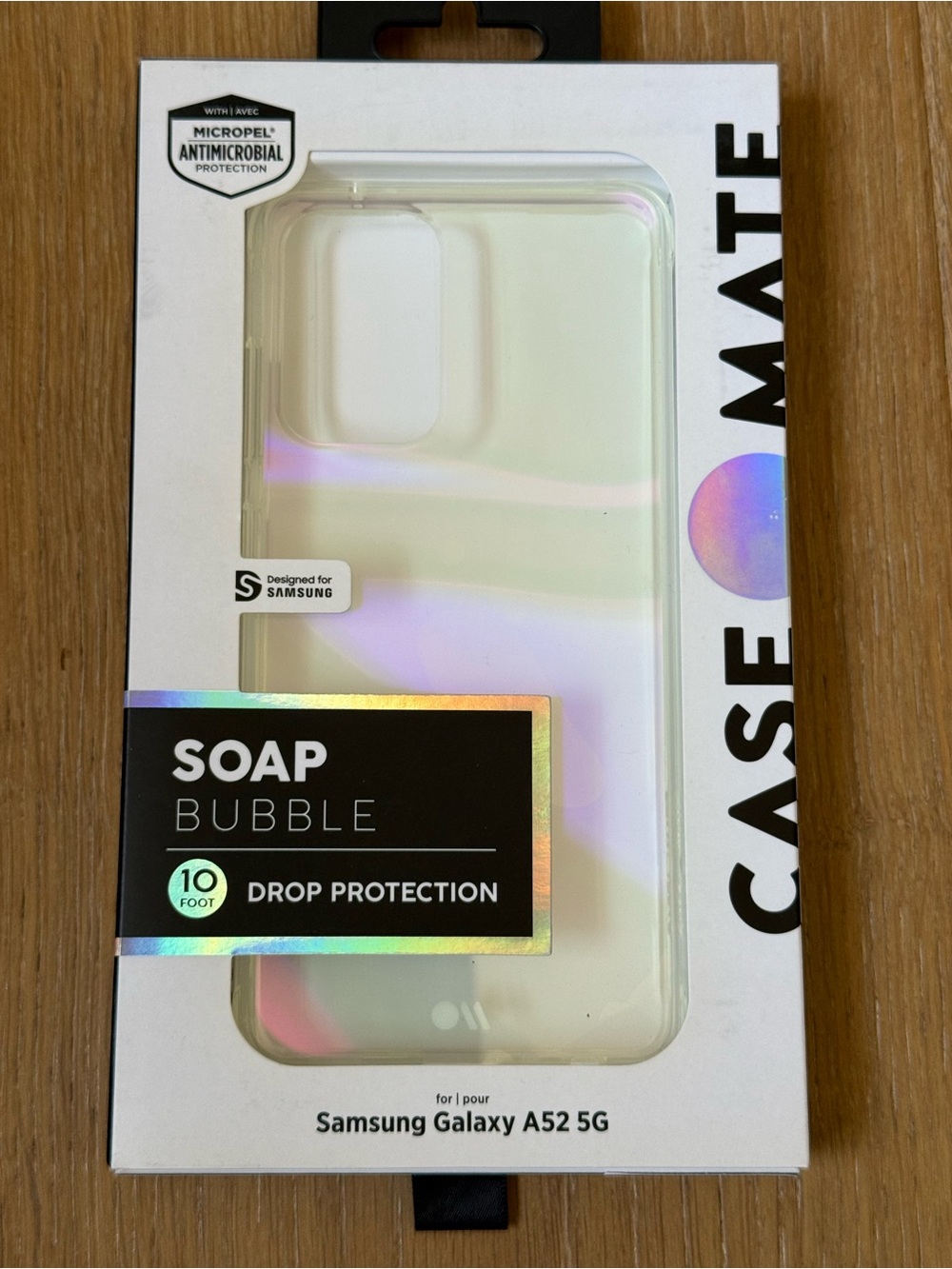 New Case-Mate Soap Bubble Case for Samsung Galaxy A52 5G - Iridescent clear case